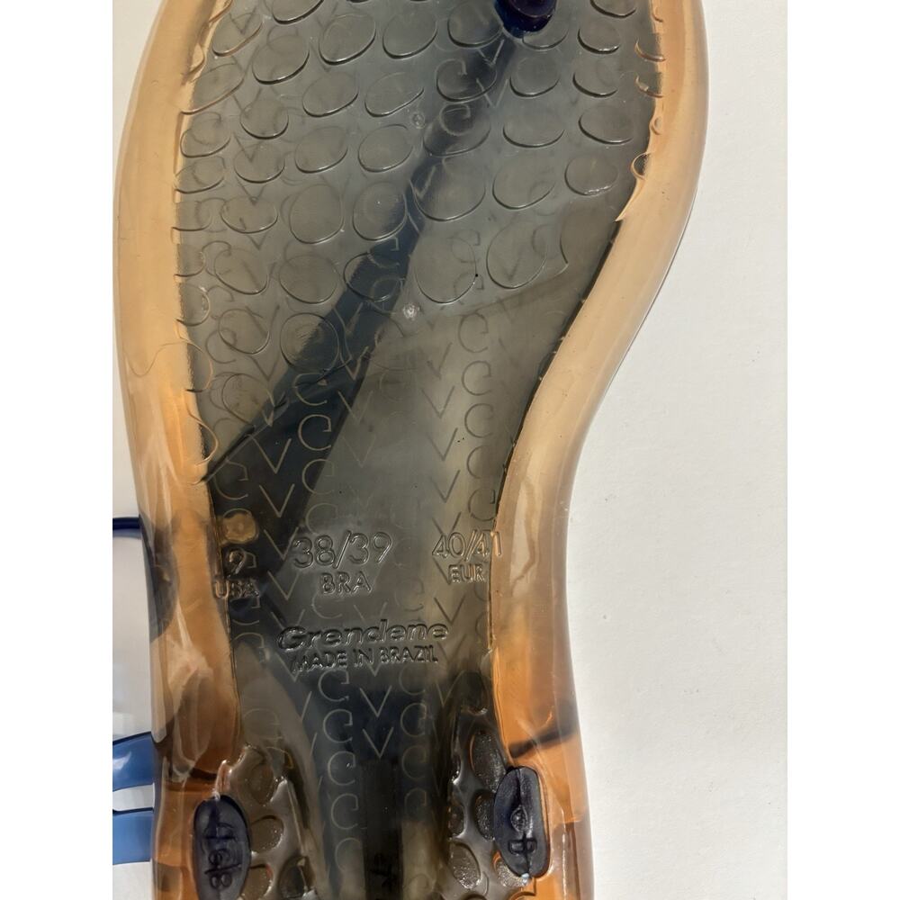 Laguna Women's Blue Jelly Thong Sandals Slingback T-Strap Buckle Logo Size 9 - Picture 4 of 6